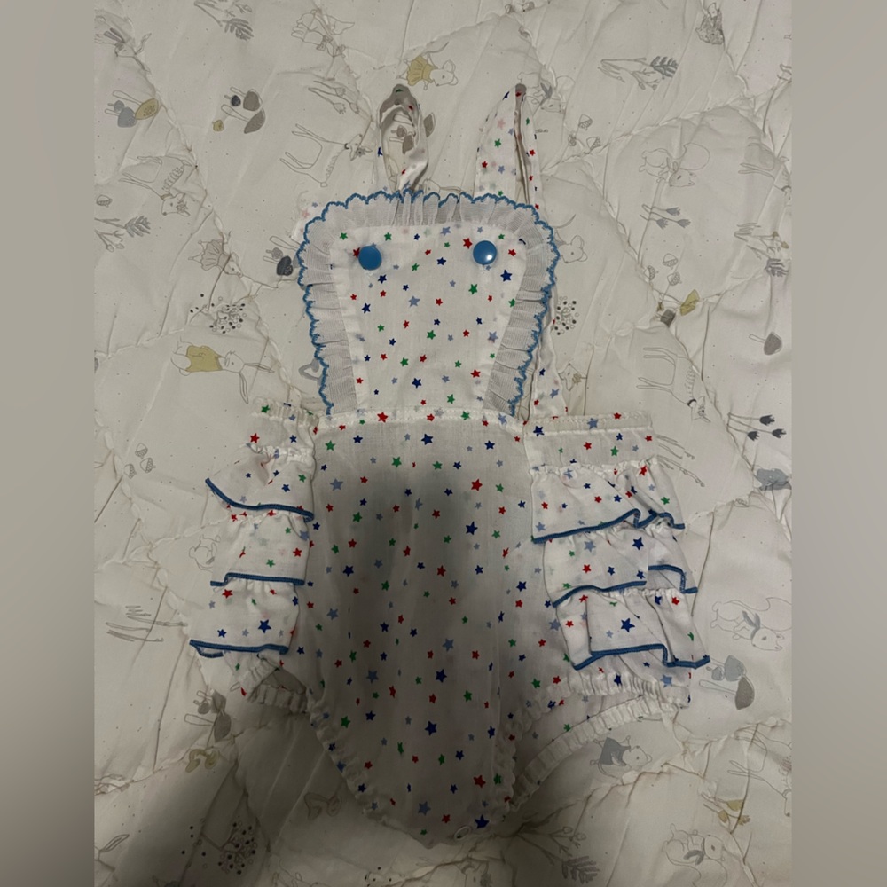 Stars 4th of july romper vintage